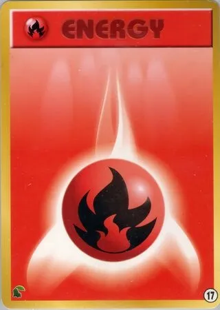 Énergie Feu, carte Pokémon IPN-C 017 — extension Intro Pack Neo Chikorita