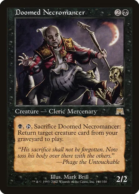 Doomed Necromancer, Magic card ONS 140 — Onslaught set