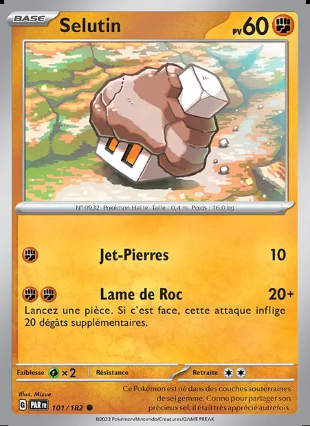 Selutin, carte Pokémon PAR 101 — extension Faille Paradoxe
