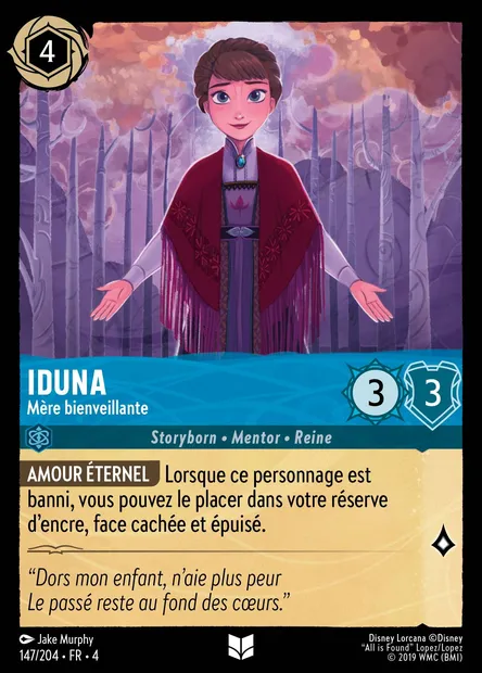 Iduna - Mère bienveillante, carte Disney Lorcana CH4-147 — extension Le Retour d'Ursula
