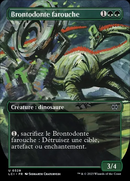 Brontodonte farouche, carte Magic LCI 329 — extension The Lost Caverns of Ixalan