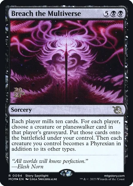 Déchirer le Multivers, carte Magic PMOM 94s — extension March of the Machine Promos