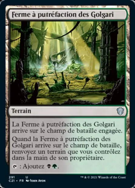 Ferme à putréfaction des Golgari, carte Magic C21 291 — extension Commander 2021