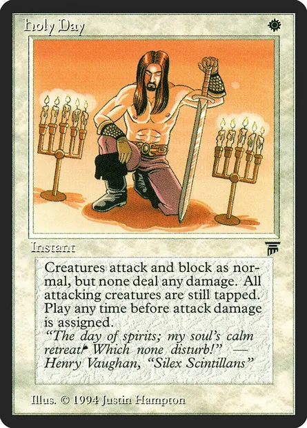 Jour saint, carte Magic LEG 20 — extension Legends