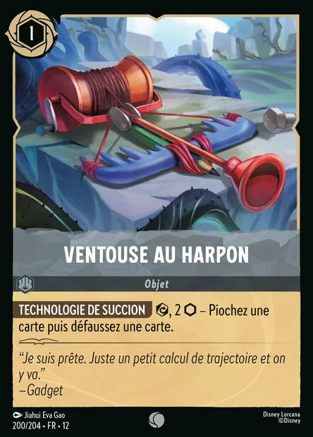 Ventouse au harpon, carte Disney Lorcana CH12-200 — extension Contrées Inconnues