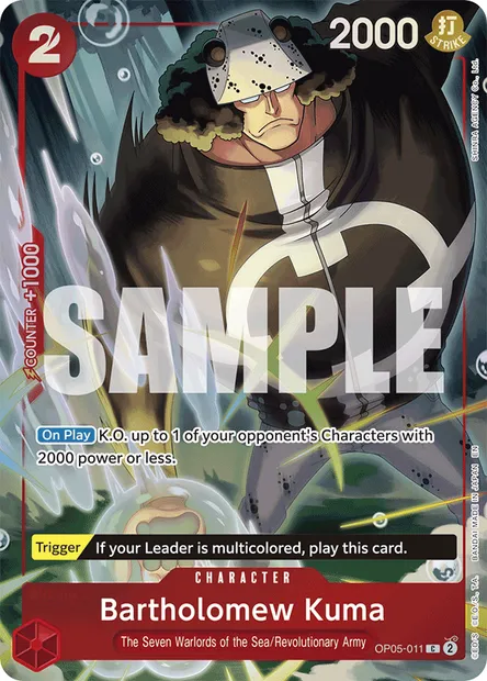 Bartholomew Kuma, One Piece card OP05-011 — AWAKENING OF THE NEW ERA set
