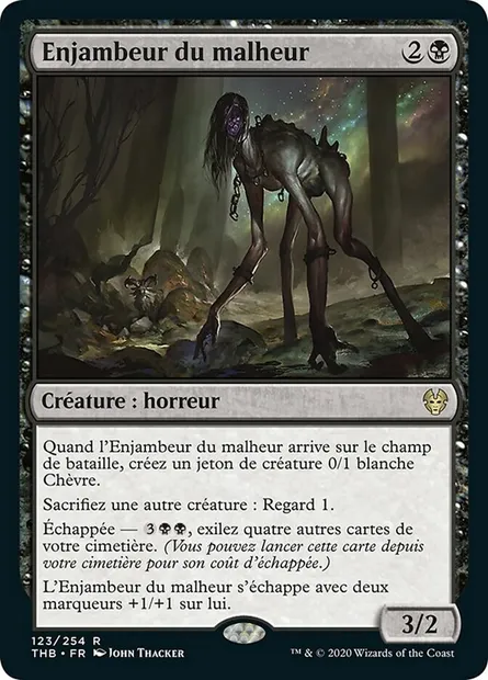 Enjambeur du malheur, carte Magic THB 123 — extension Theros Beyond Death