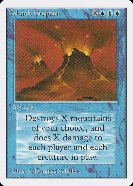 Volcanic Eruption, Magic card 2ED 89 — Unlimited Edition set