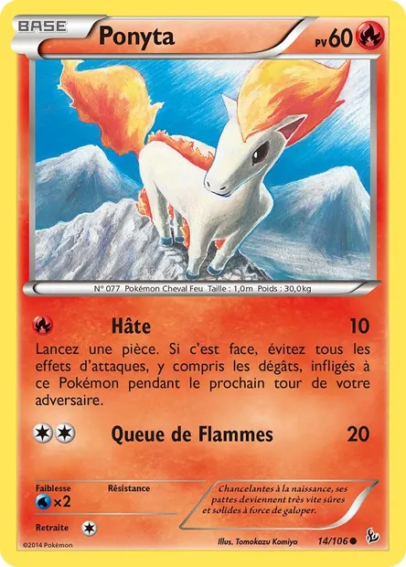 Ponyta, carte Pokémon FLF 14 — extension Étincelles