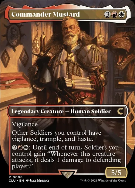 Commander Mustard, carte Magic CLU 6 — extension Ravnica: Clue Edition