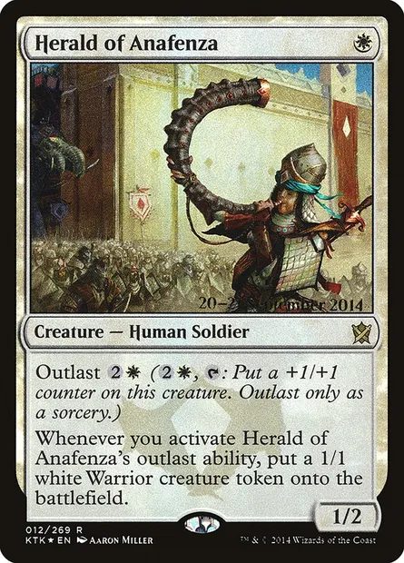 Héraut d'Anafenza, carte Magic PKTK 12s — extension Khans of Tarkir Promos