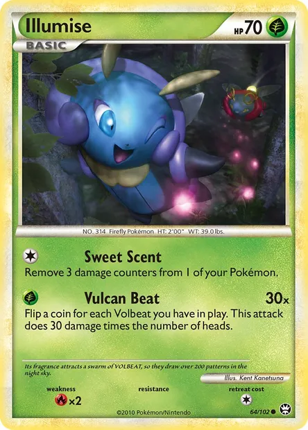 Illumise, Pokémon card TM 64 — Triumphant set