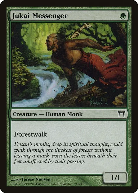 Jukai Messenger, Magic card CHK 218 — Champions of Kamigawa set