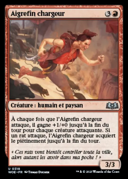 Aigrefin chargeur, carte Magic WOE 318 — extension Wilds of Eldraine