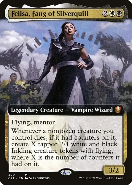 Felisa, Fang of Silverquill, Magic card C21 329 — Commander 2021 set