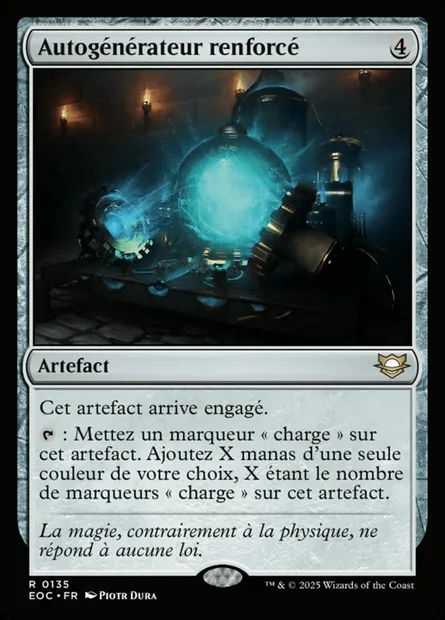 Autogénérateur renforcé, carte Magic EOC 135 — extension Edge of Eternities Commander