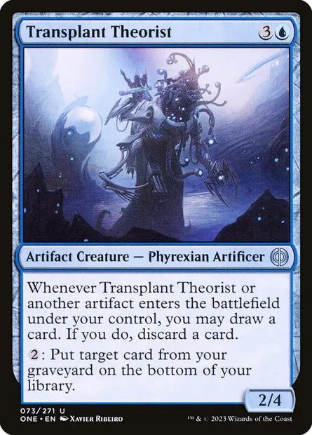 Transplant Theorist, Magic card ONE 73 — Phyrexia: All Will Be One set