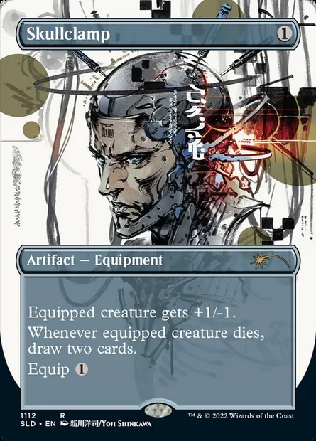 Skullclamp, Magic card SLD 1112 — Secret Lair Drop set