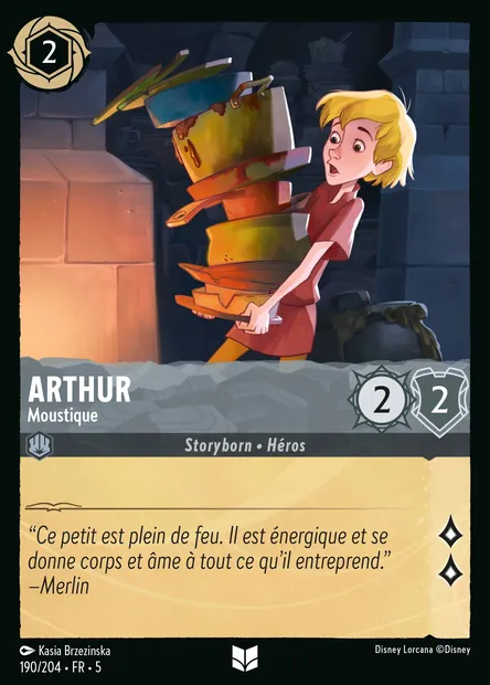 Arthur - Moustique, carte Disney Lorcana CH5-190 — extension Ciel Scintillant