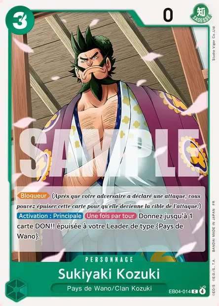 Sukiyaki Kozuki, carte One Piece EB04-014 — extension EGGHEAD CRISIS