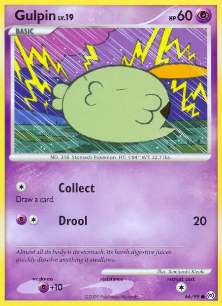 Gulpin, Pokémon card AR 66 — Arceus set
