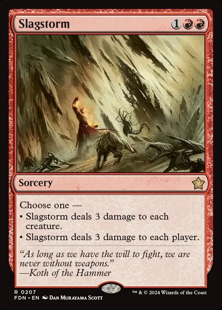 Slagstorm, Magic card FDN 207 — Foundations set