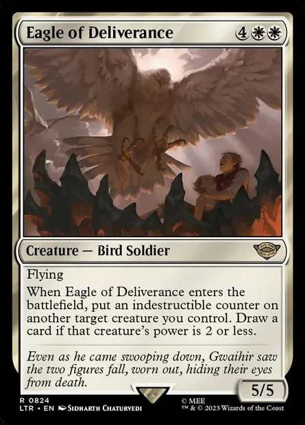 Eagle of Deliverance, carte Magic LTR 824 — extension Le Seigneur des Anneaux : chroniques de la Terre du Milieu