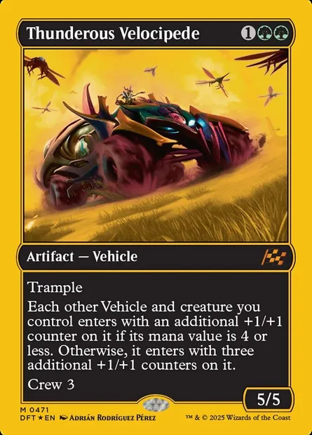Thunderous Velocipede, Magic card DFT 471 — Aetherdrift set