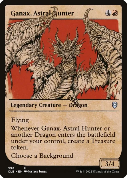 Ganax, Astral Hunter, Magic card CLB 398 — Commander Legends: Battle for Baldur's Gate set