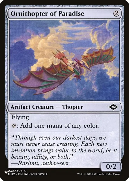Ornithoptère de paradis, carte Magic PLST MH2-232 — extension The List