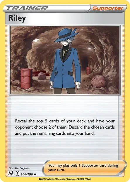 Riley, Pokémon card LOR 166 — Lost Origin set