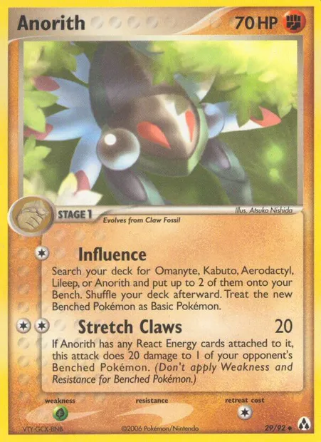 Anorith, Pokémon card LM 29 — Legend Maker set