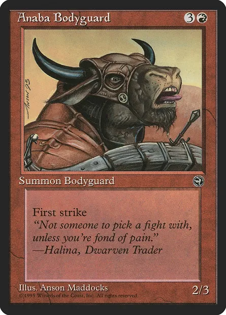 Anaba Bodyguard, Magic card HML 66b — Homelands set