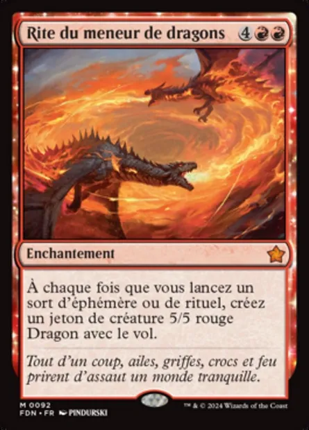 Rite du meneur de dragons, carte Magic FDN 92 — extension Foundations