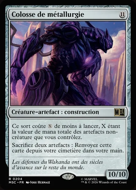 Colosse de métallurgie, carte Magic MSC 204 — extension Marvel Super Heroes Commander