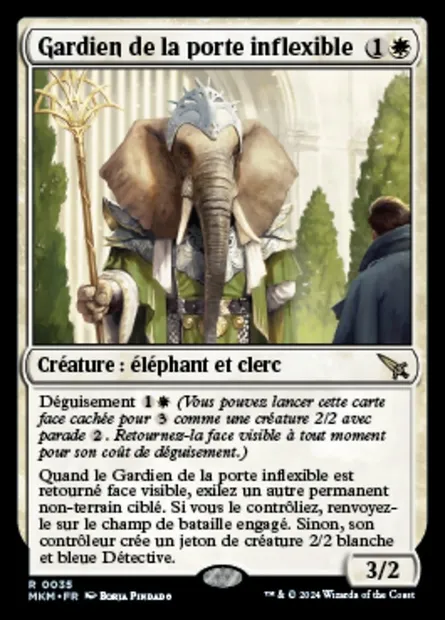 Gardien de la porte inflexible, carte Magic MKM 35 — extension Murders at Karlov Manor
