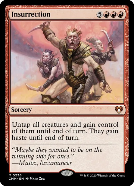 Insurrection, carte Magic CMM 236 — extension Commander Masters