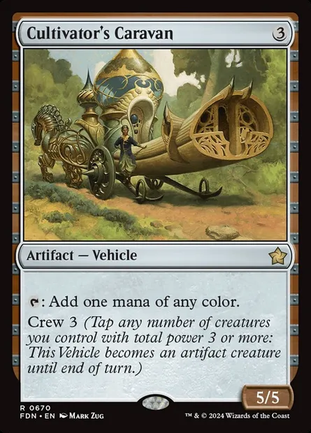 Cultivator's Caravan, Magic card FDN 670 — Foundations set