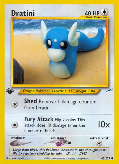Dratini, Pokémon card NDE 63 — Neo Destiny set