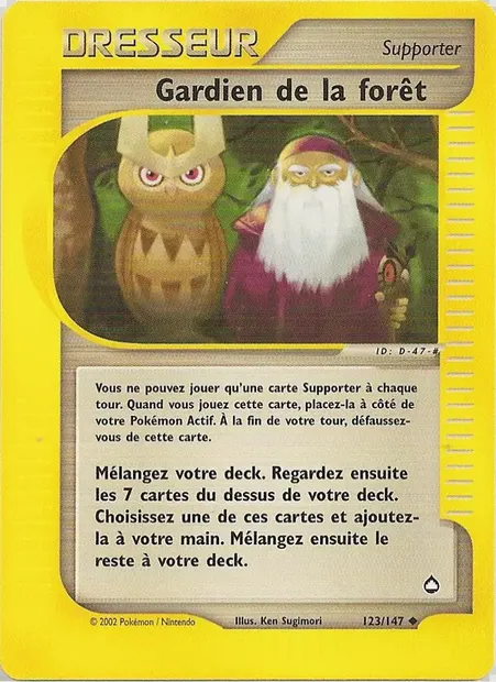 Gardien de la forêt, carte Pokémon AQ 123 — extension Aquapolis