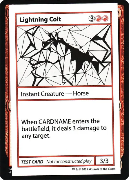 Lightning Colt, carte Magic CMB2 57 — extension Mystery Booster Playtest Cards 2021