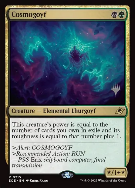 Cosmogoyf, carte Magic PEOE 215p — extension Edge of Eternities Promos