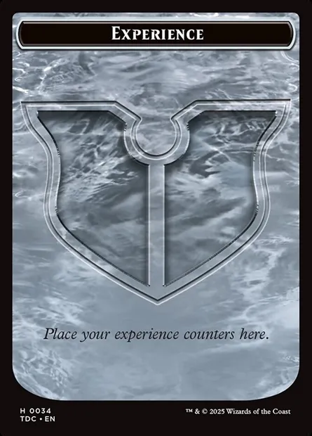 Experience, carte Magic TTDC 34 — extension Tarkir: Dragonstorm Commander Tokens