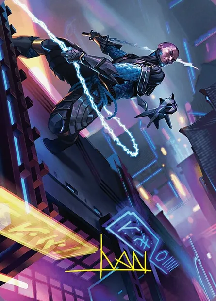 Kaito, Cunning Infiltrator // Kaito, Cunning Infiltrator, Magic card AFDN 51 — Foundations Art Series set