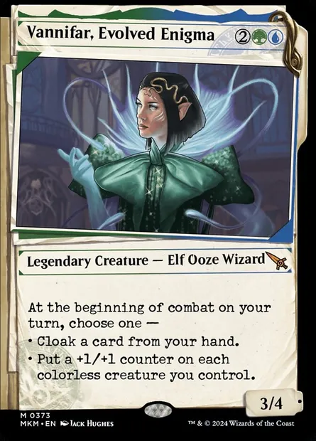 Vannifar, Evolved Enigma, Magic card MKM 373 — Murders at Karlov Manor set