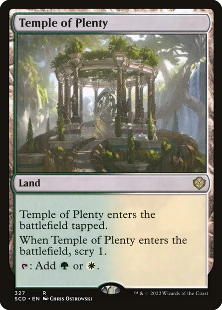 Temple de la profusion, carte Magic SCD 327 — extension Starter Commander Decks