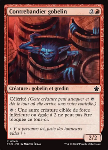 Contrebandier gobelin, carte Magic FDN 540 — extension Foundations
