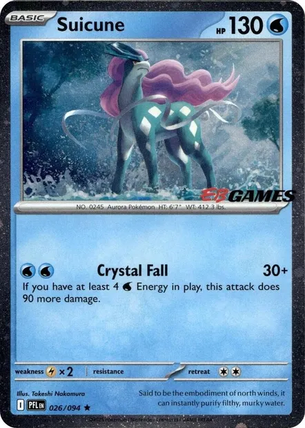 Suicune, carte Pokémon RET 026eb — extension Retail Exclusive Promos