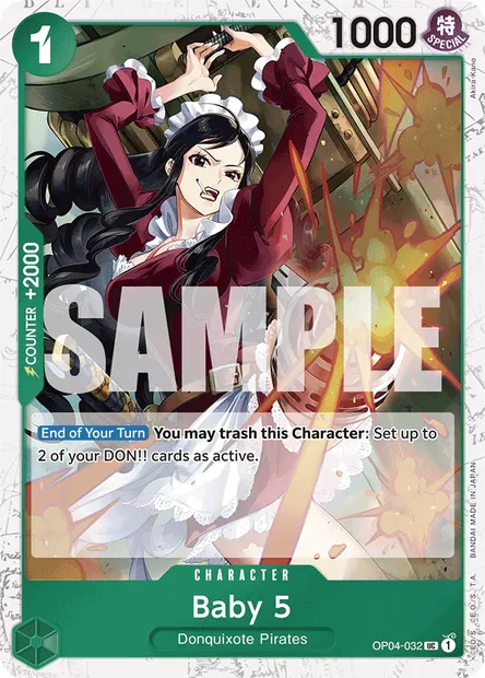 Baby 5, One Piece card OP04-032 — KINGDOMS OF INTRIGUE set