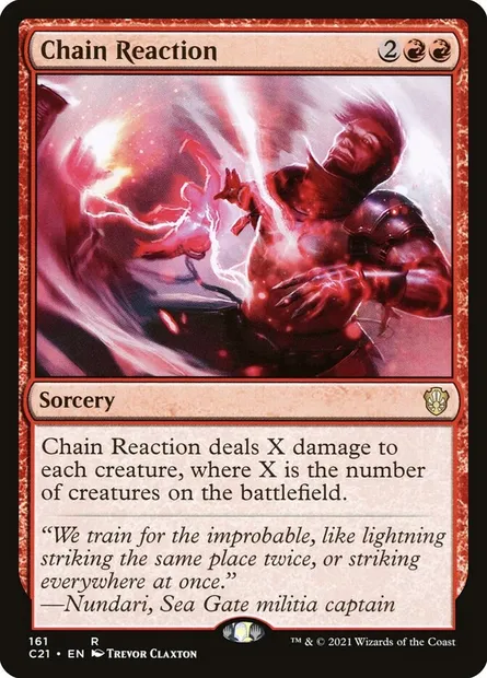 Chain Reaction, Magic card C21 161 — Commander 2021 set